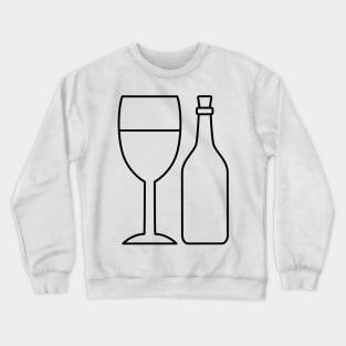Wine Bottle Design Crewneck Sweatshirt